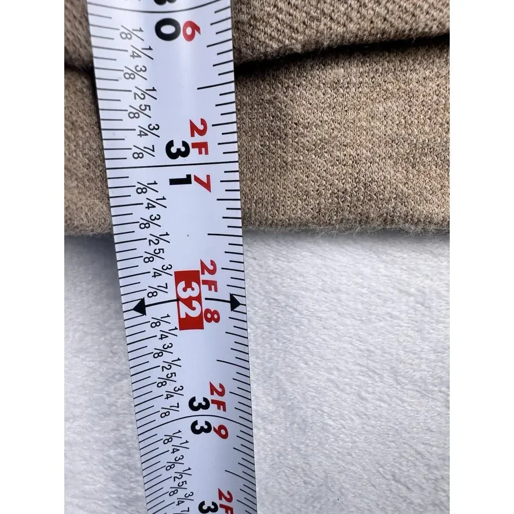 Banana Republic Quarter-Zip Sweater Men’s XL Tan Minimalist Cotton Blend